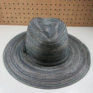AUGUST womens gray an silver sun hat OS EUC